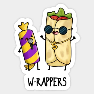 W-rappers Funny Burrito Pun Sticker